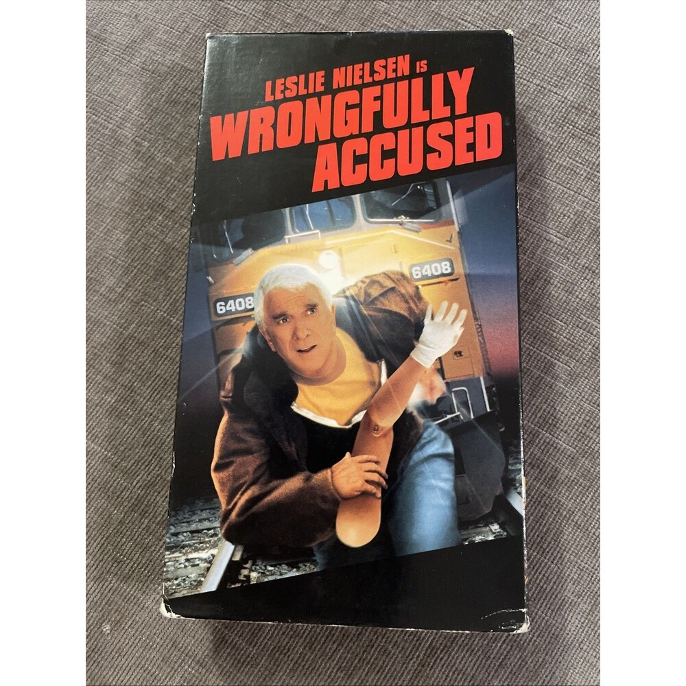 Wrongfully Accused (VHS, 1998, slipcover case) Leslie Nielsen